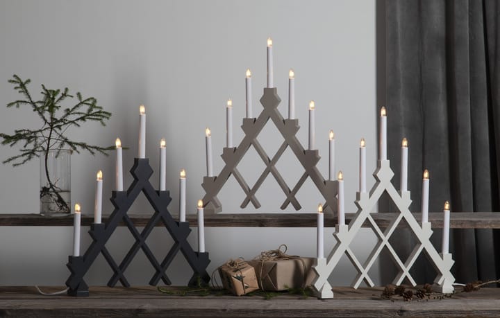 Portacandele in legno 43 cm Rut 7 , Bianco Star Trading