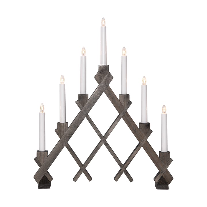 Portacandele in legno 43 cm Rut 7  - Marrone - Star Trading