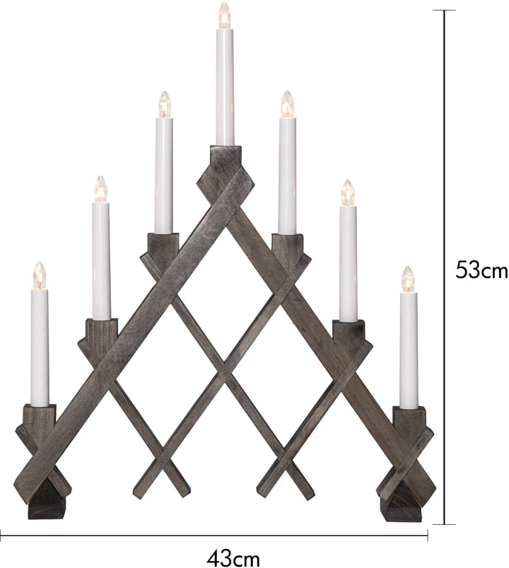 Portacandele in legno 43 cm Rut 7 , Marrone Star Trading