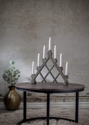 Portacandele in legno 43 cm Rut 7  - Marrone - Star Trading