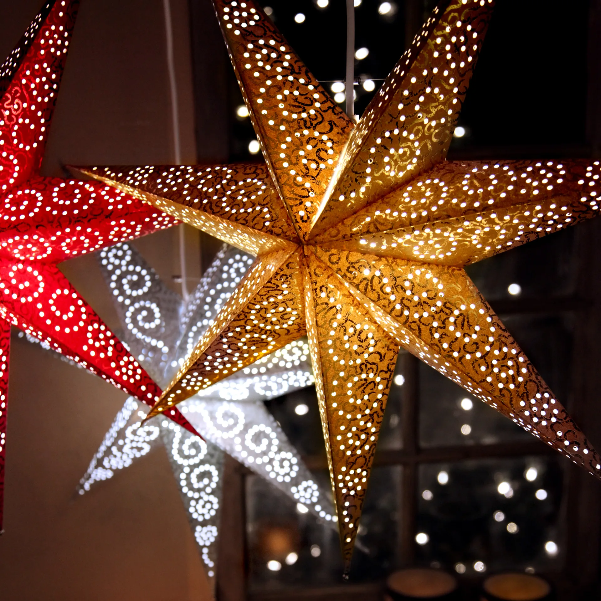 Stella dell'Avvento Antique 60 cm, bianco Star Trading