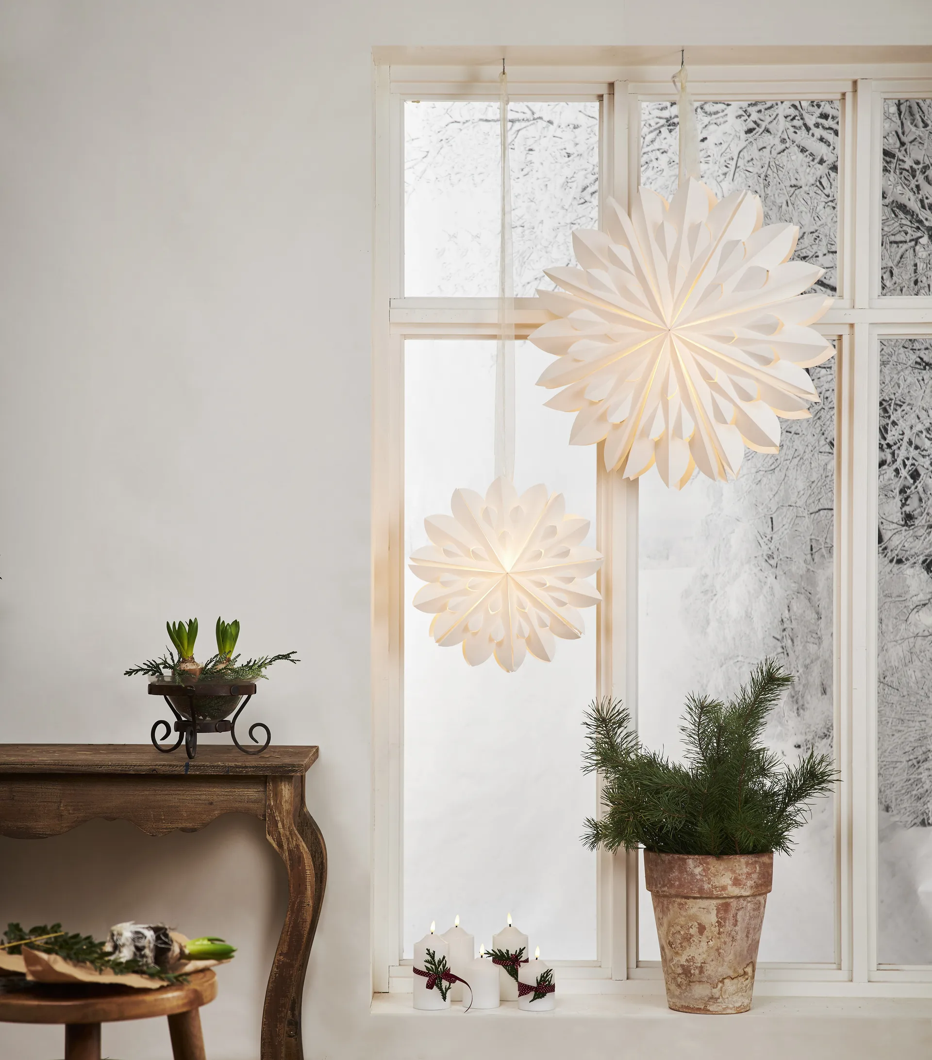 Stella dell'Avvento Clipp Ø 40 cm, Bianco Star Trading