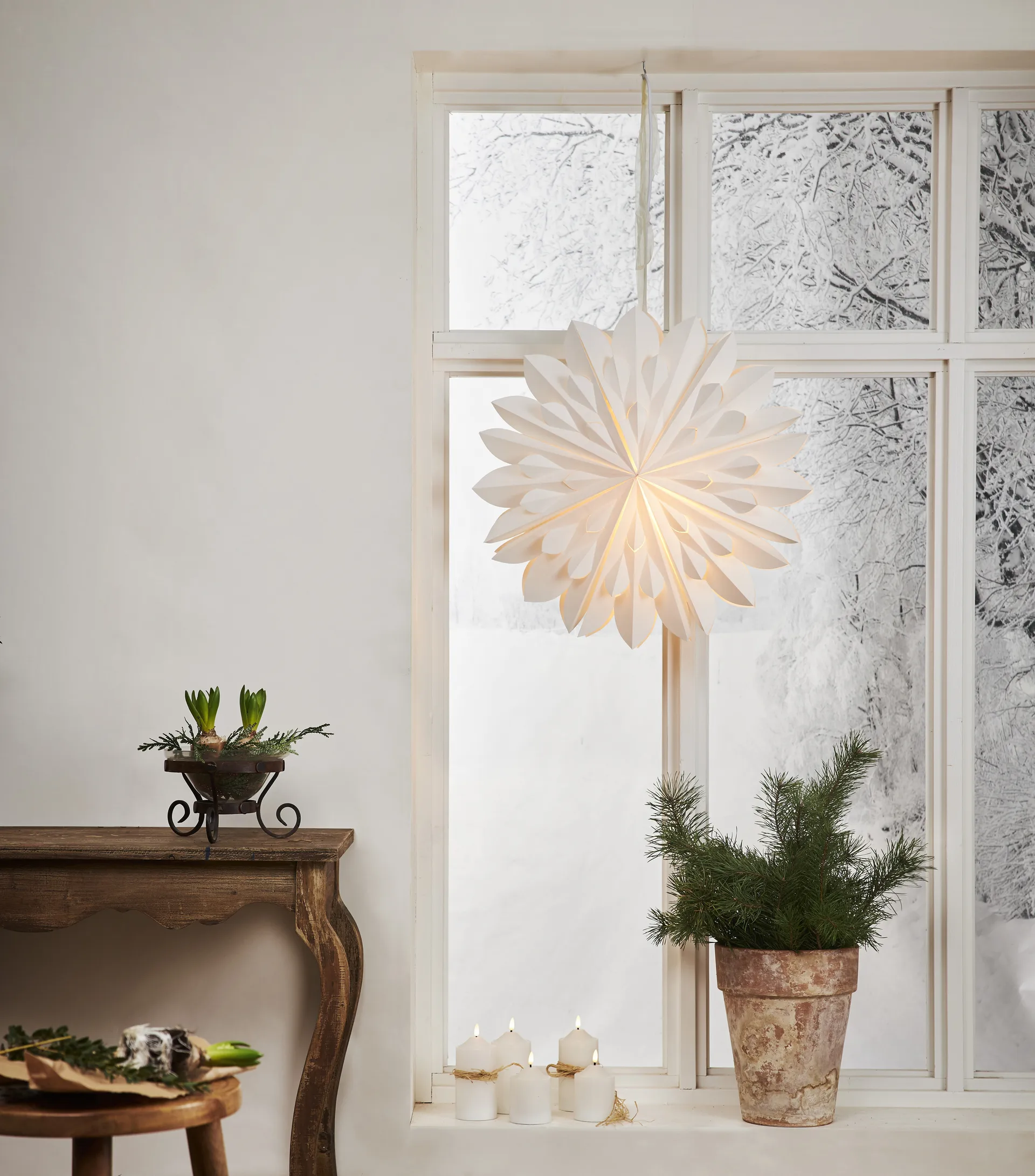 Stella dell'Avvento Clipp Ø 60 cm, Bianco Star Trading