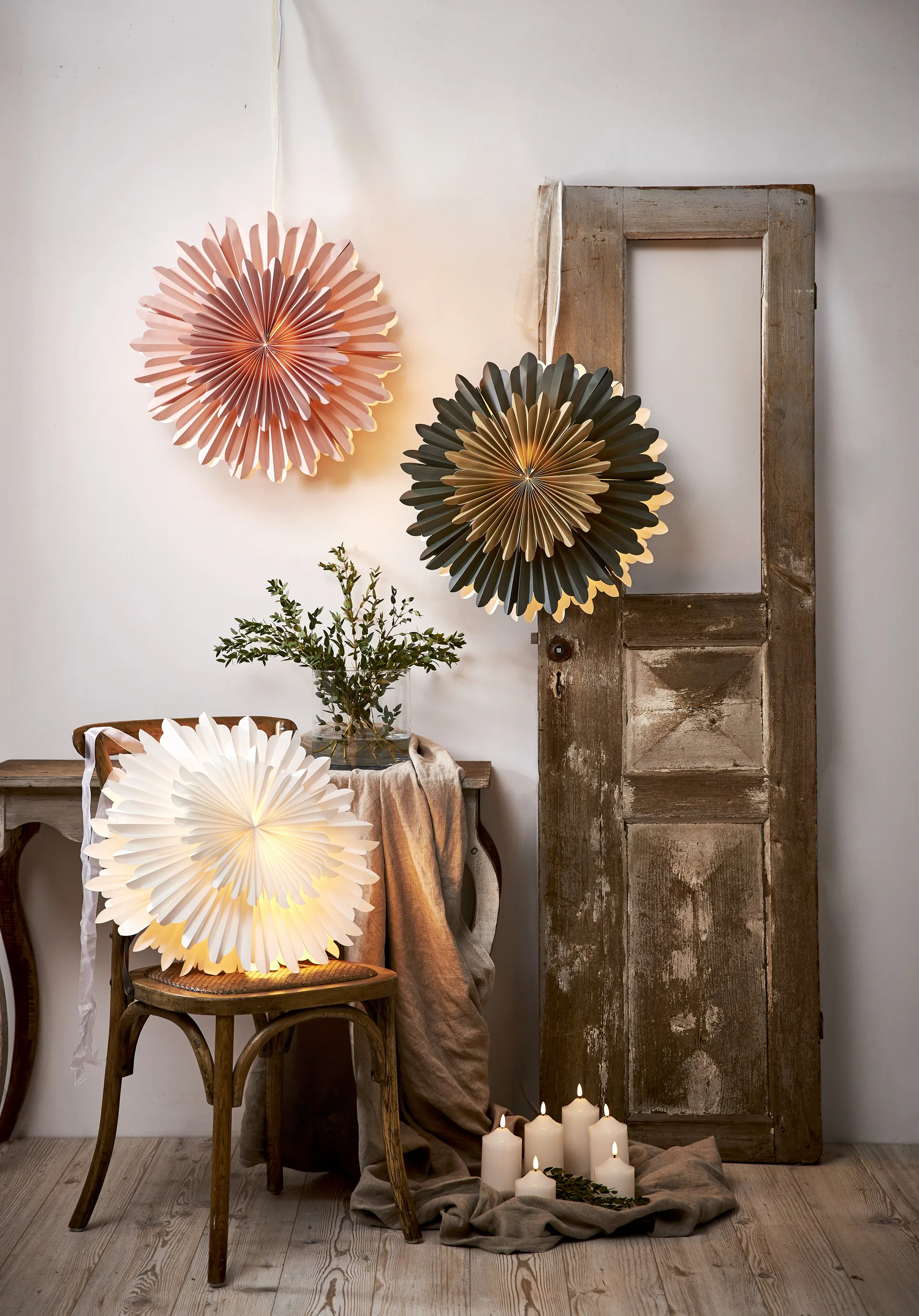 Stella dell'Avvento Crystal Ø 50 cm, Rosa Star Trading