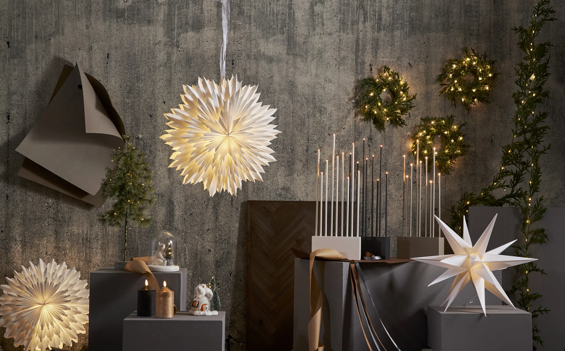 Stella dell'Avvento Ice Ø50 cm, Bianco Star Trading