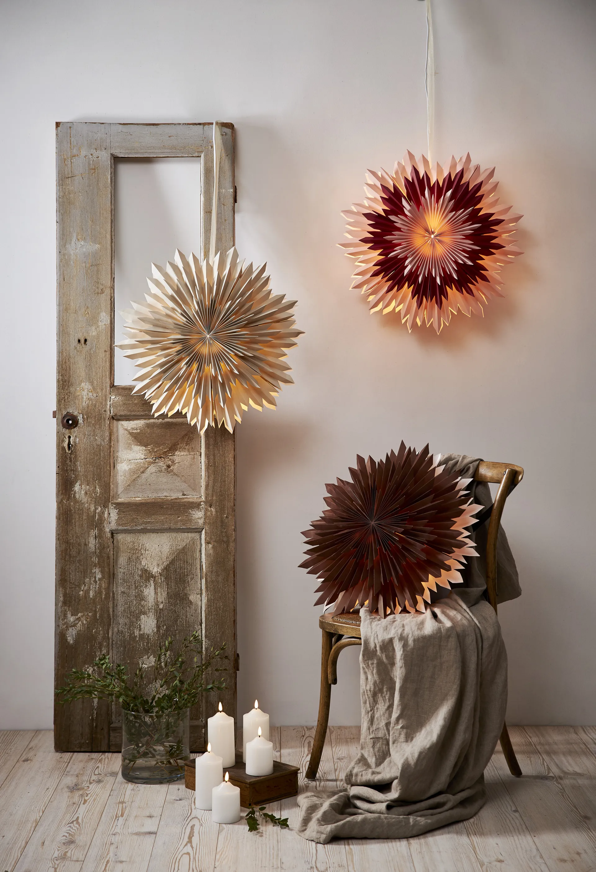 Stella dell'Avvento Ice Ø50 cm, Rosa Star Trading