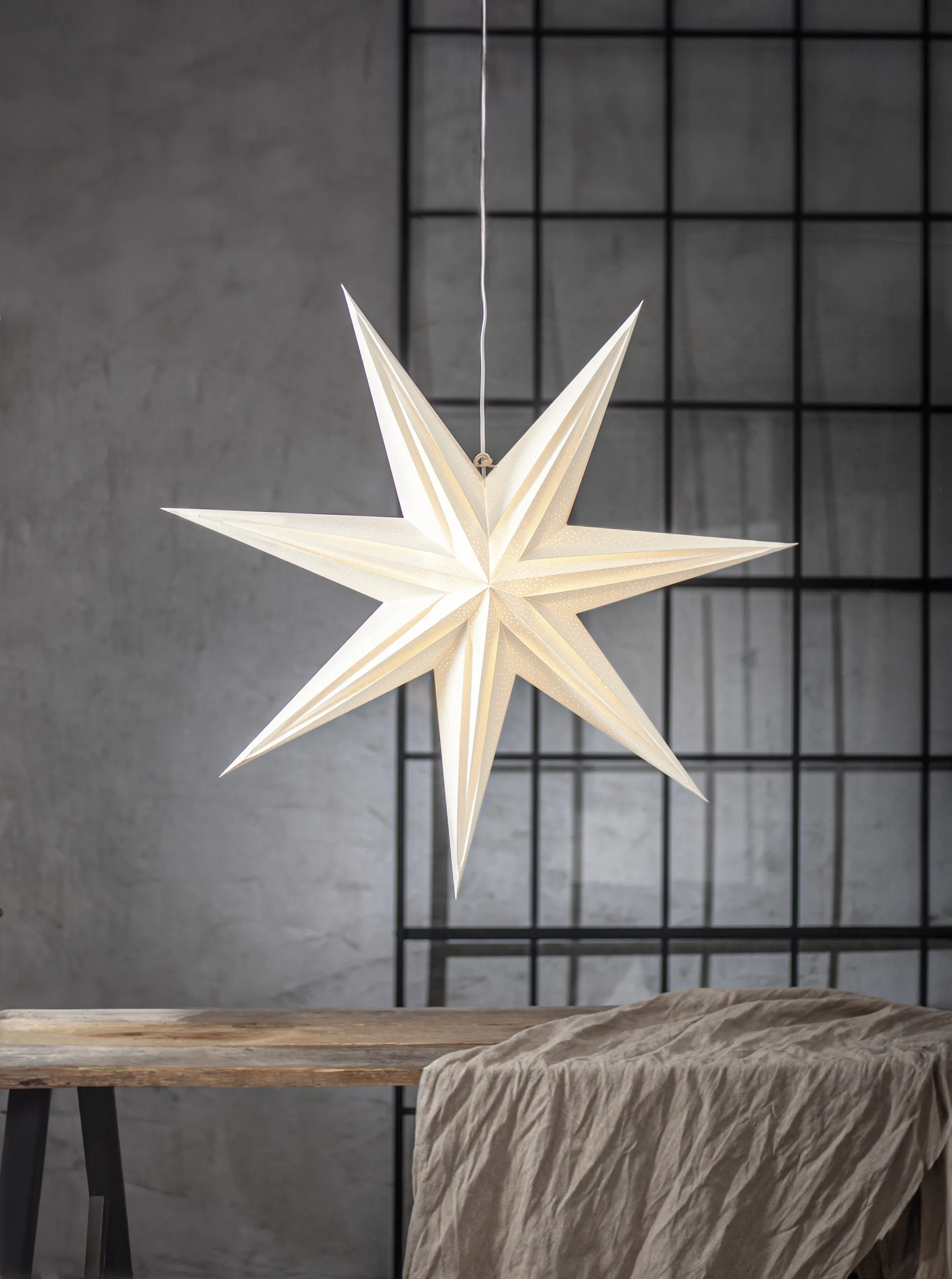 Stella di carta Holly 75 cm, Bianco Star Trading