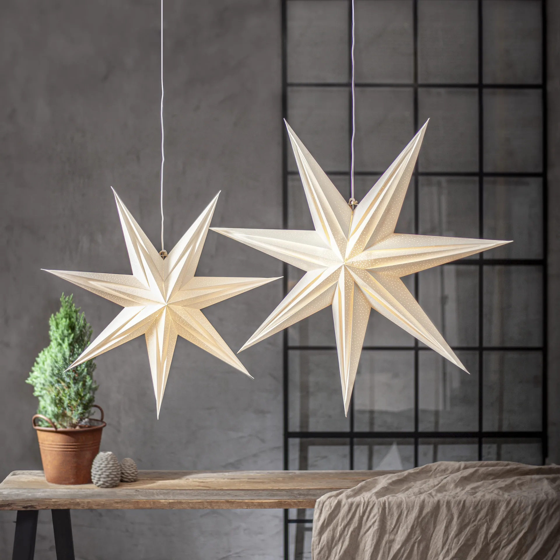 Stella di carta Holly 75 cm, Bianco Star Trading