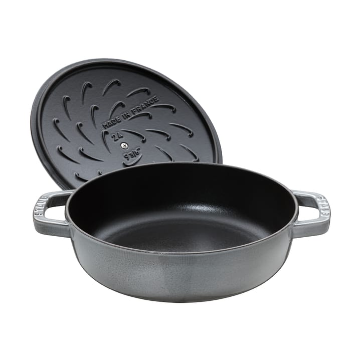 Casseruola in ghisa Staub Chistera Ø24 cm, Grigio grafite STAUB