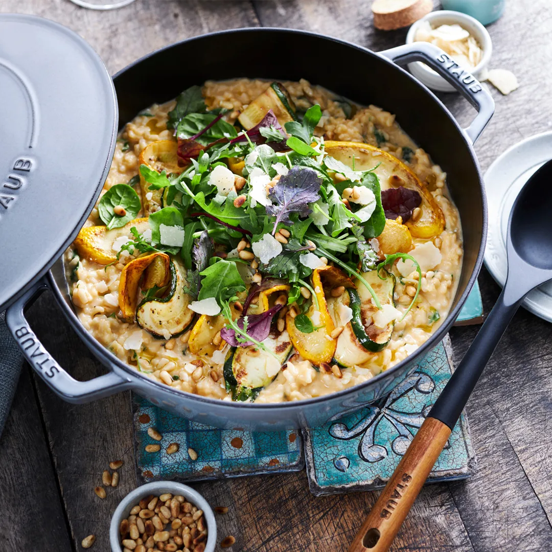 Casseruola in ghisa Staub Chistera Ø28 cm, White truffle STAUB