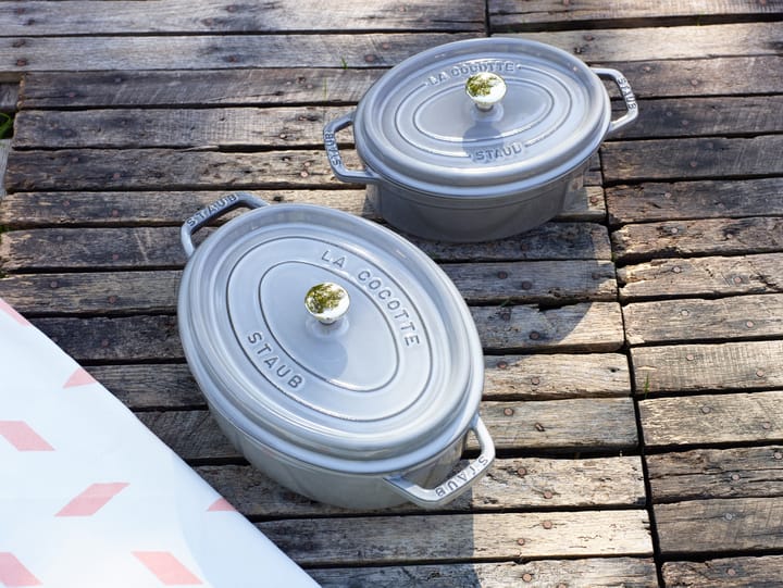 Casseruola ovale in ghisa Staub La Cocotte 0,6 L, Grigio grafite STAUB