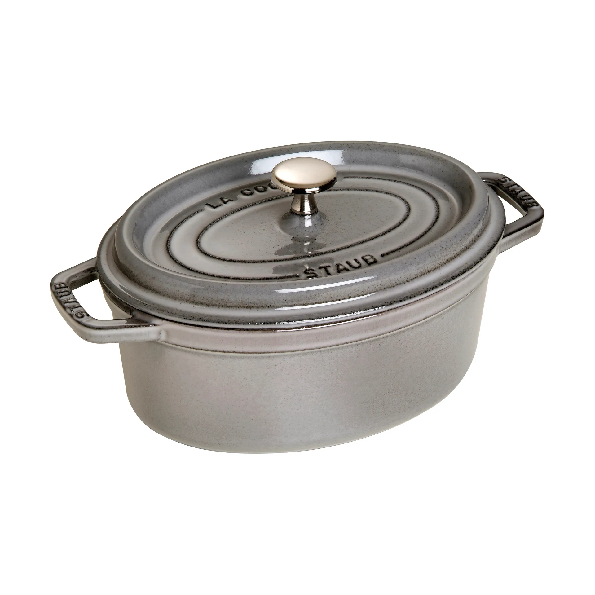 Casseruola ovale in ghisa Staub La Cocotte 2,35 L, Grigio grafite STAUB