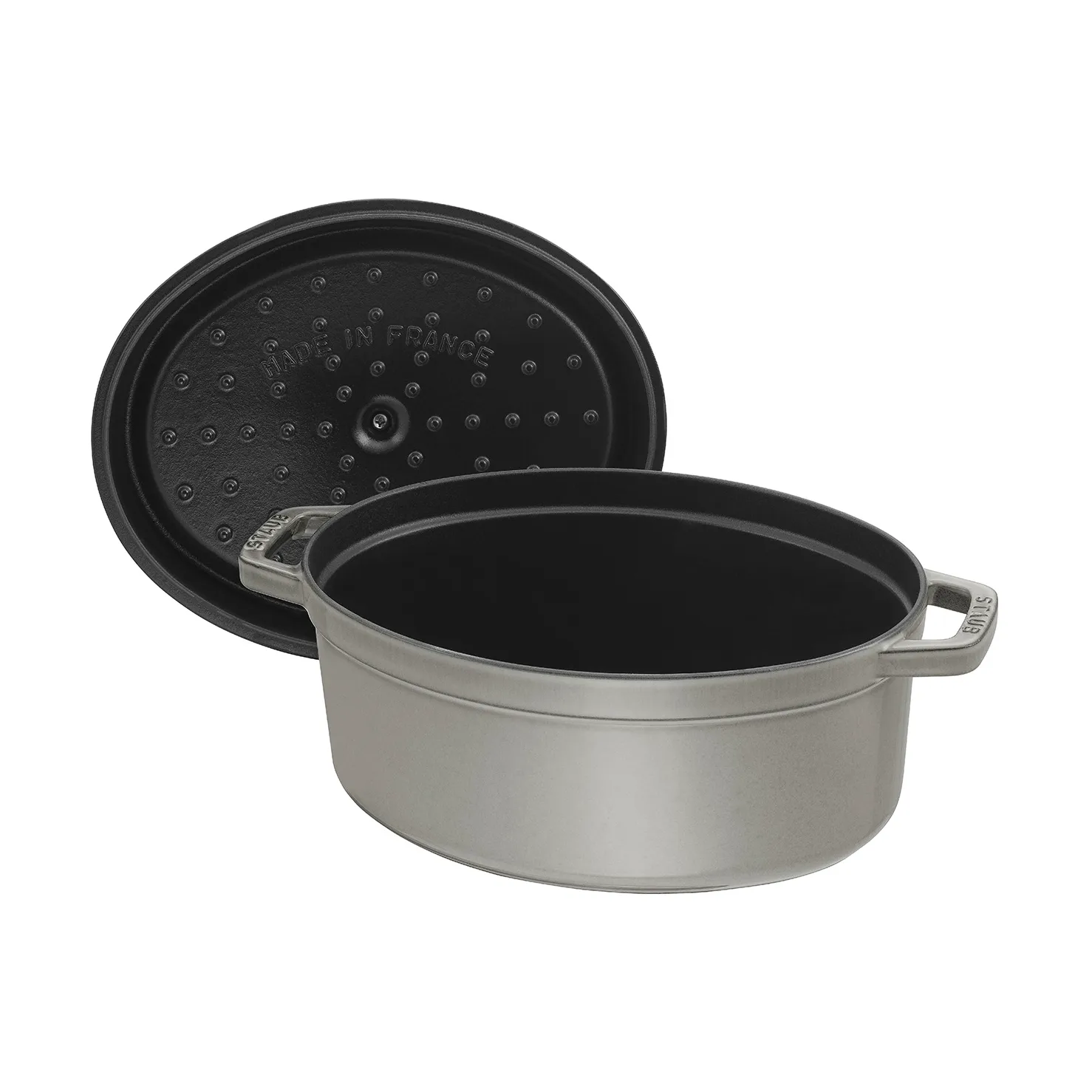 Casseruola ovale in ghisa Staub La Cocotte 3,2 L, Grigio grafite STAUB