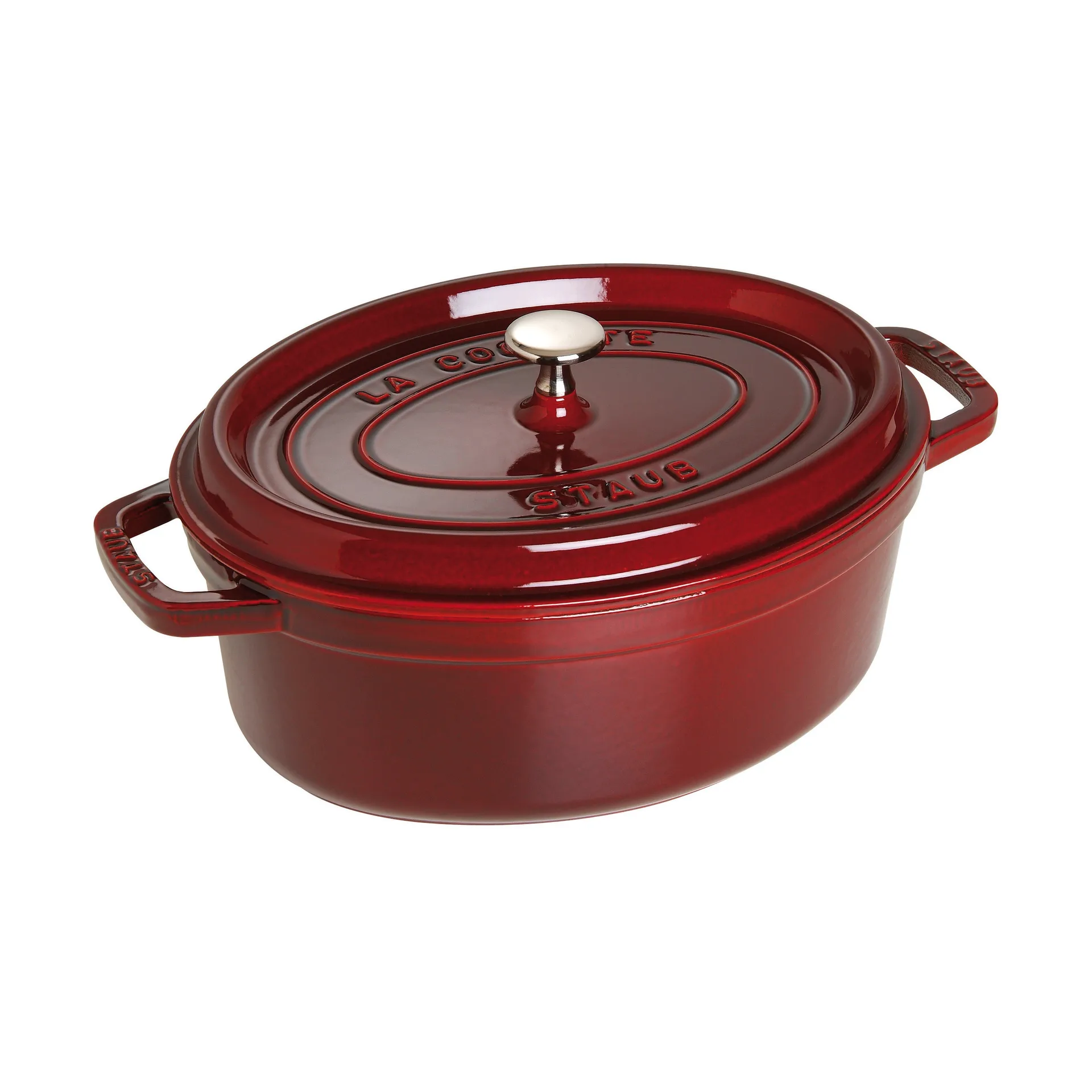 Casseruola ovale in ghisa Staub La Cocotte 4,2 L, Grenadine rosso STAUB