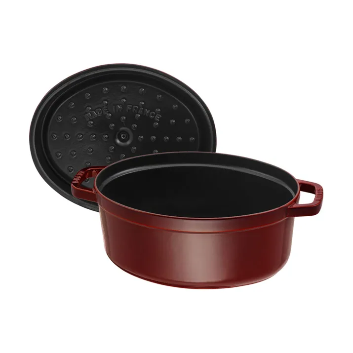 Casseruola ovale in ghisa Staub La Cocotte 4,2 L, Grenadine rosso STAUB