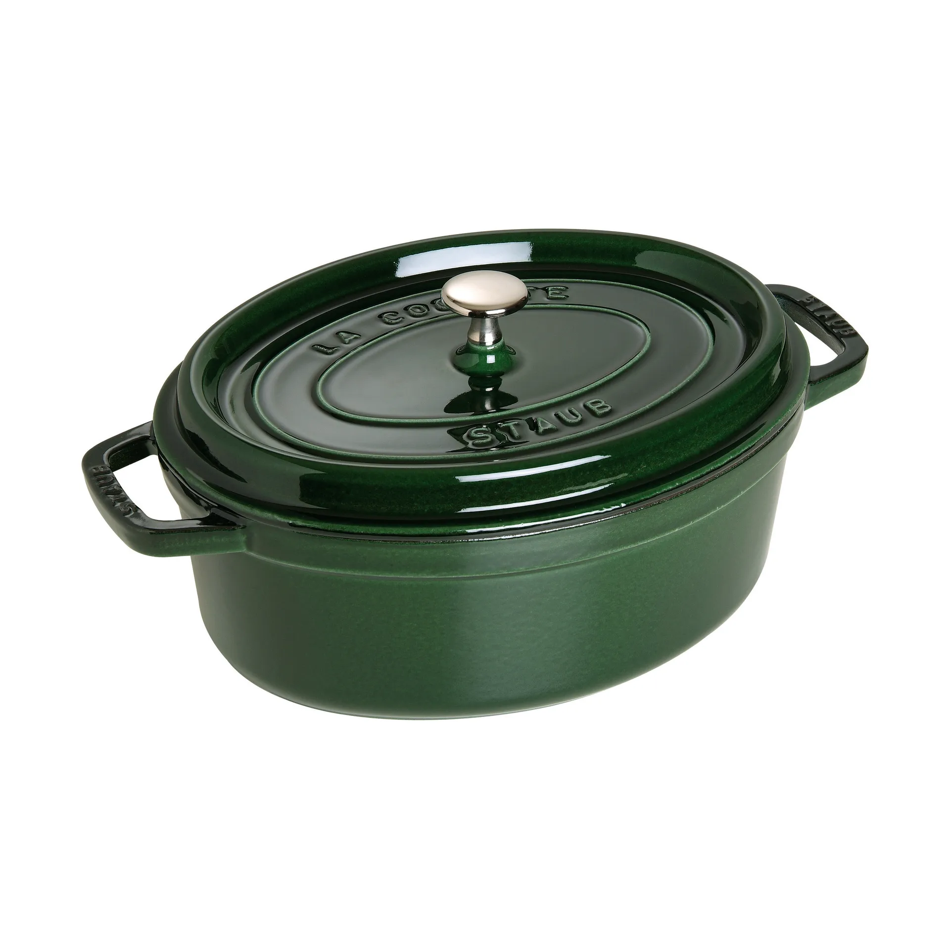 Casseruola ovale in ghisa Staub La Cocotte 4,2 L, Verde basilico STAUB