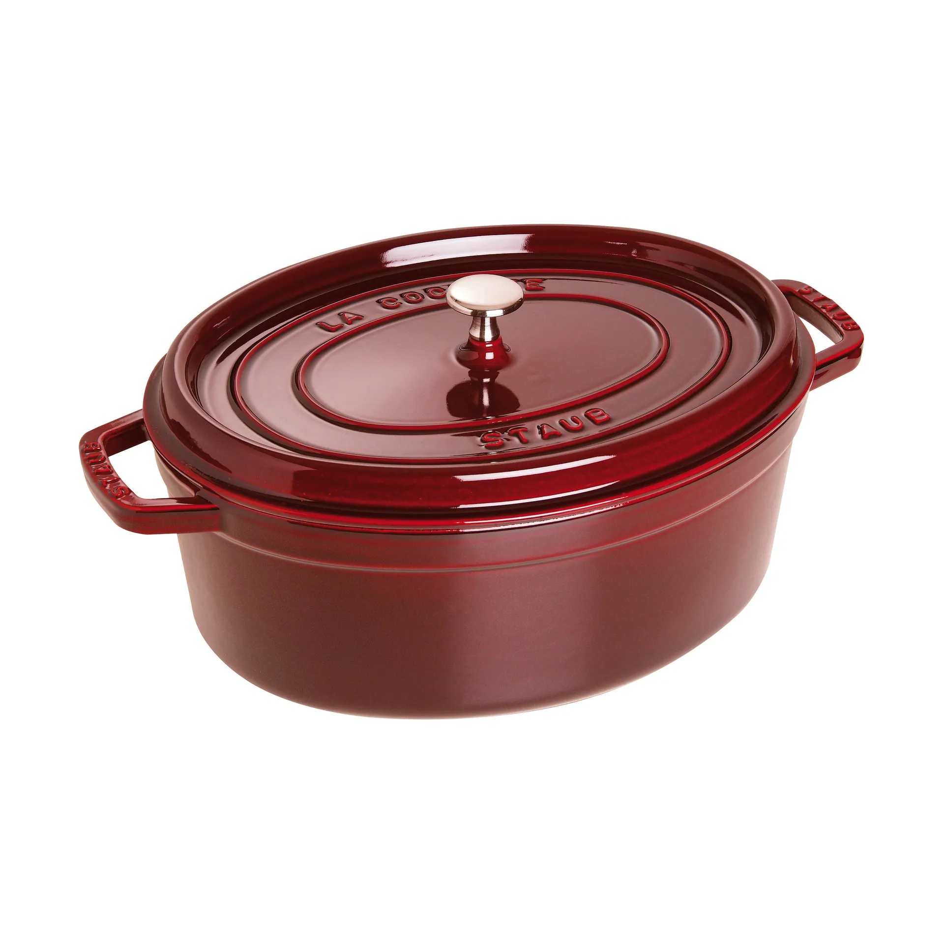 Casseruola ovale in ghisa Staub La Cocotte 5,5 L, Grenadine rosso STAUB