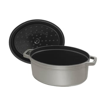 Casseruola ovale in ghisa Staub La Cocotte 5,5 L - Grigio grafite - STAUB