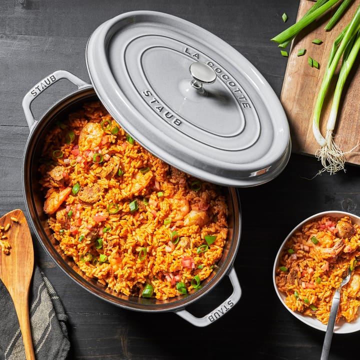 Casseruola ovale in ghisa Staub La Cocotte 5,5 L, Grigio grafite STAUB