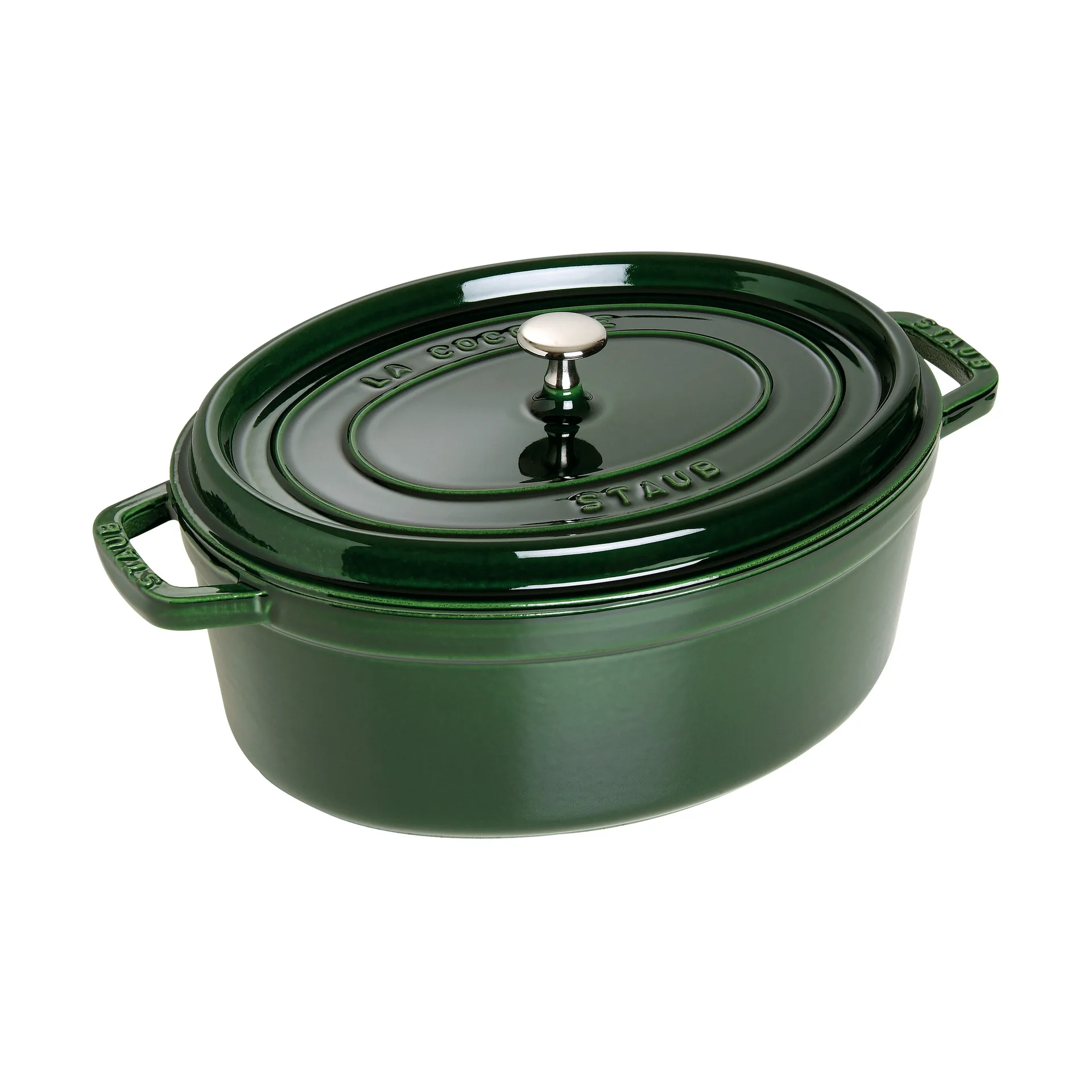 Casseruola ovale in ghisa Staub La Cocotte 6,7 L, Verde basilico STAUB