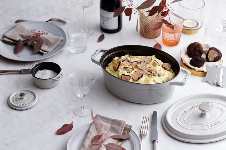 Casseruola ovale in ghisa Staub La Cocotte 6,7 L, White truffle STAUB