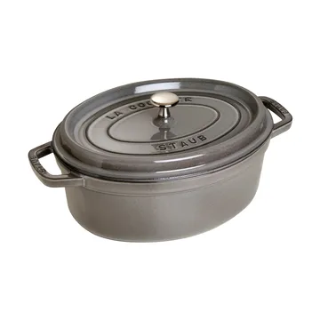 Casseruola ovale in ghisa Staub La Cocotte 8 L - Grigio grafite - STAUB