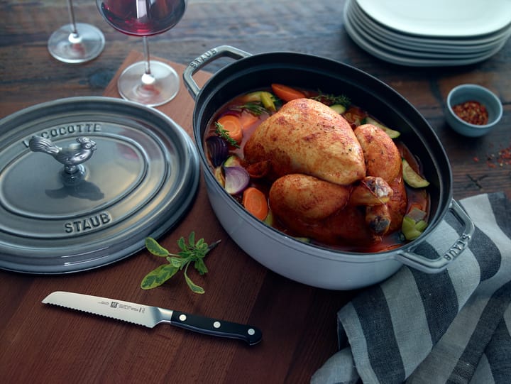 Casseruola ovale in ghisa Staub La Cocotte 8 L, Grigio grafite STAUB