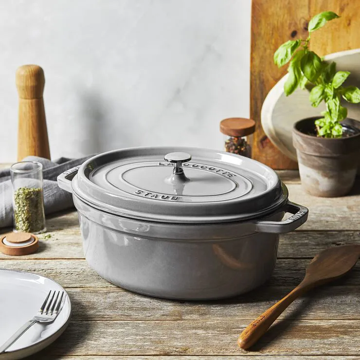 Casseruola ovale Staub 4,2 L, grigio STAUB