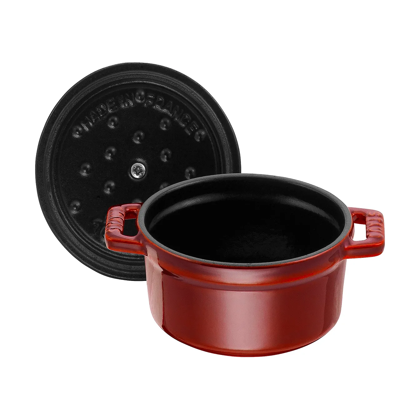 Casseruola rotonda in ghisa Staub La Cocotte 0,25 L, Grenadine rosso STAUB