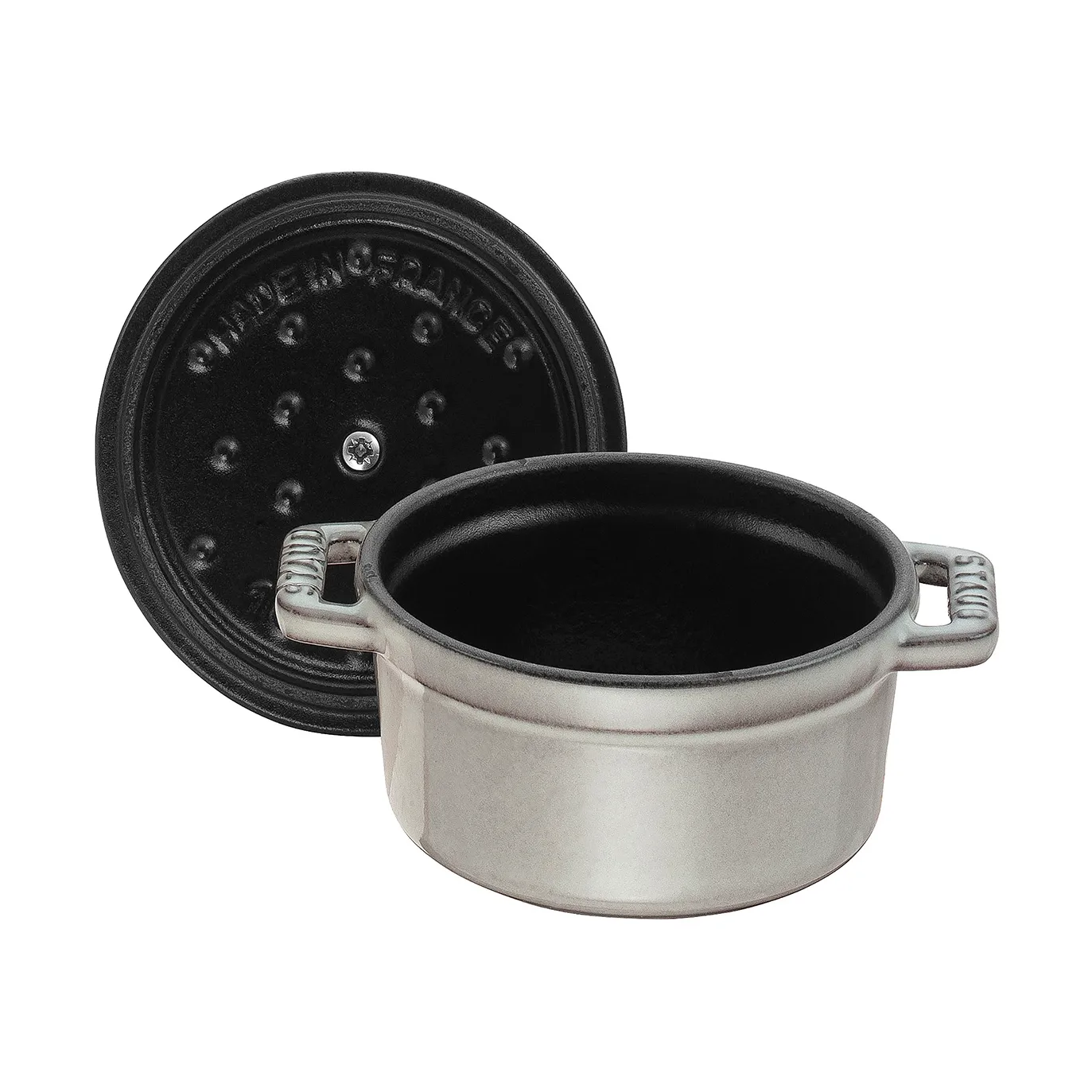 Casseruola rotonda in ghisa Staub La Cocotte 0,25 L, Grigio grafite STAUB