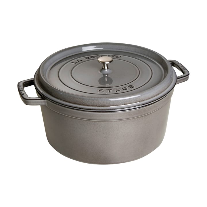 Casseruola rotonda in ghisa Staub La Cocotte 12,6 L - Grigio grafite - STAUB