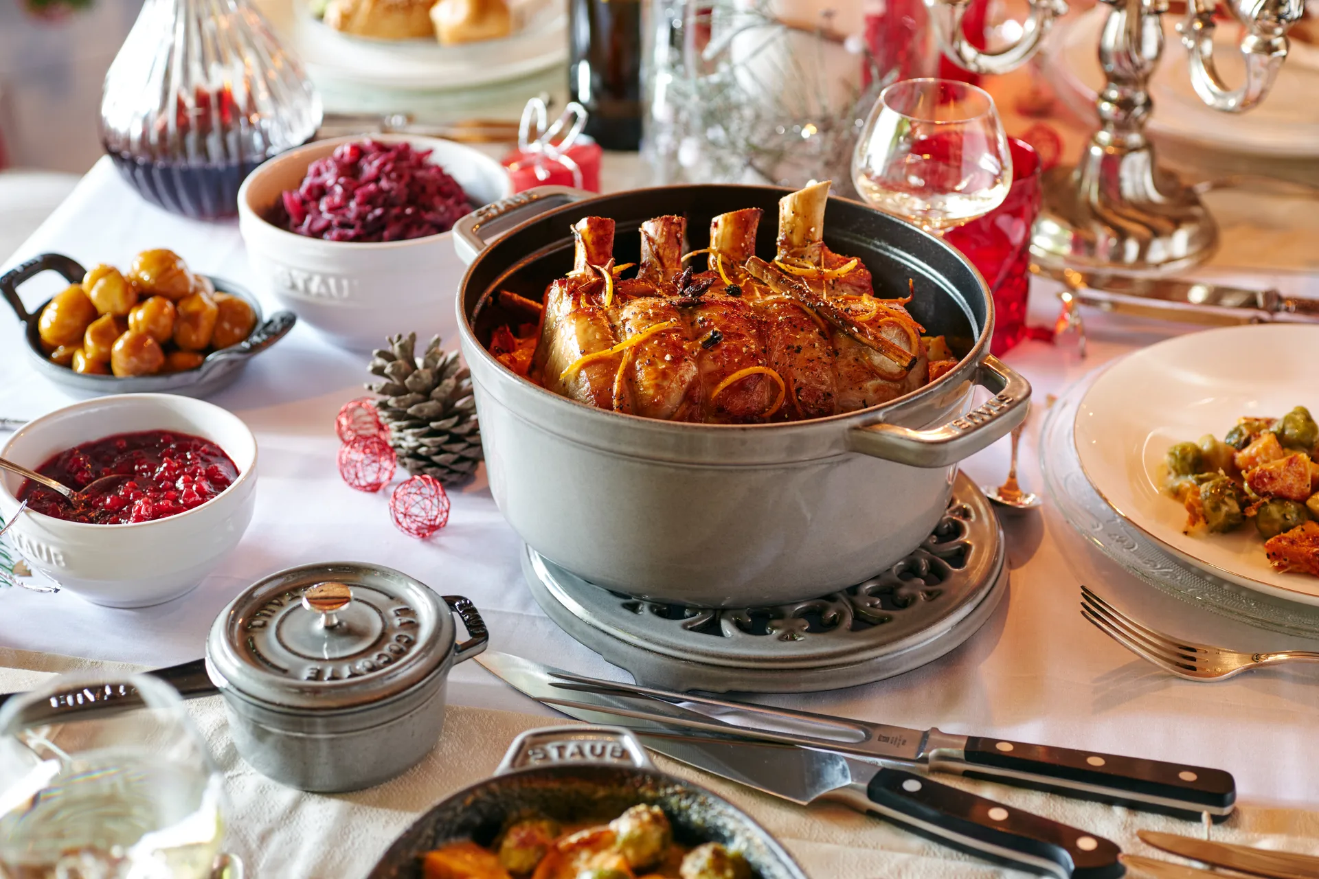 Casseruola rotonda in ghisa Staub La Cocotte 12,6 L, Grigio grafite STAUB