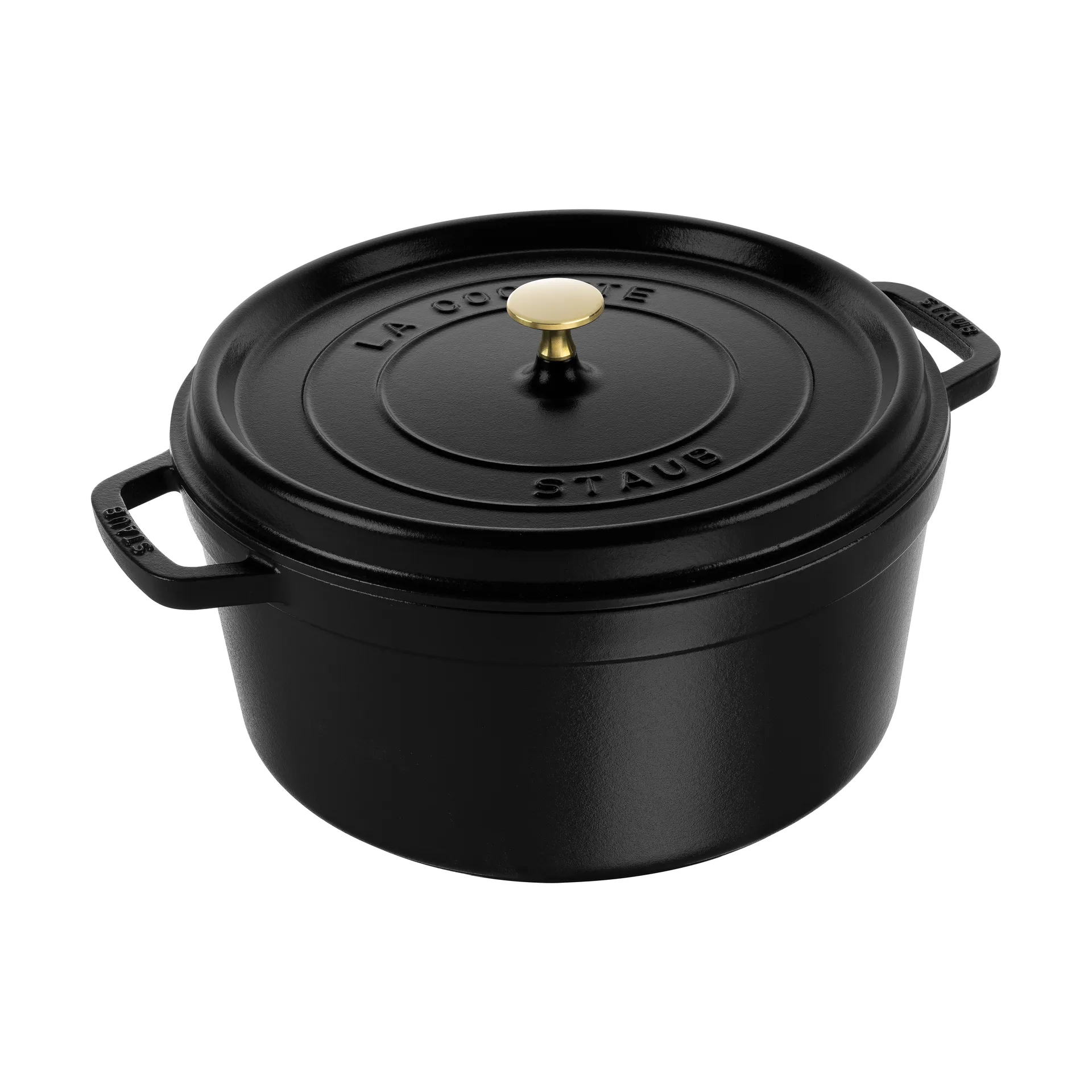 Casseruola rotonda in ghisa Staub La Cocotte 12,6 L, Nero STAUB