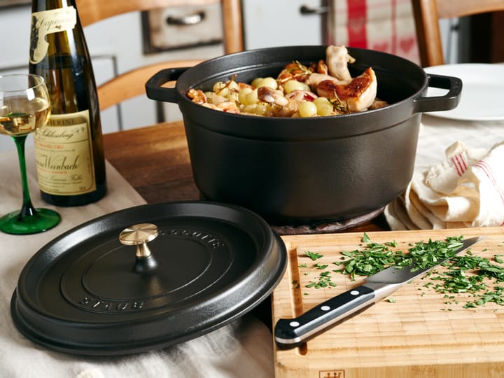 Casseruola rotonda in ghisa Staub La Cocotte 12,6 L, Nero STAUB
