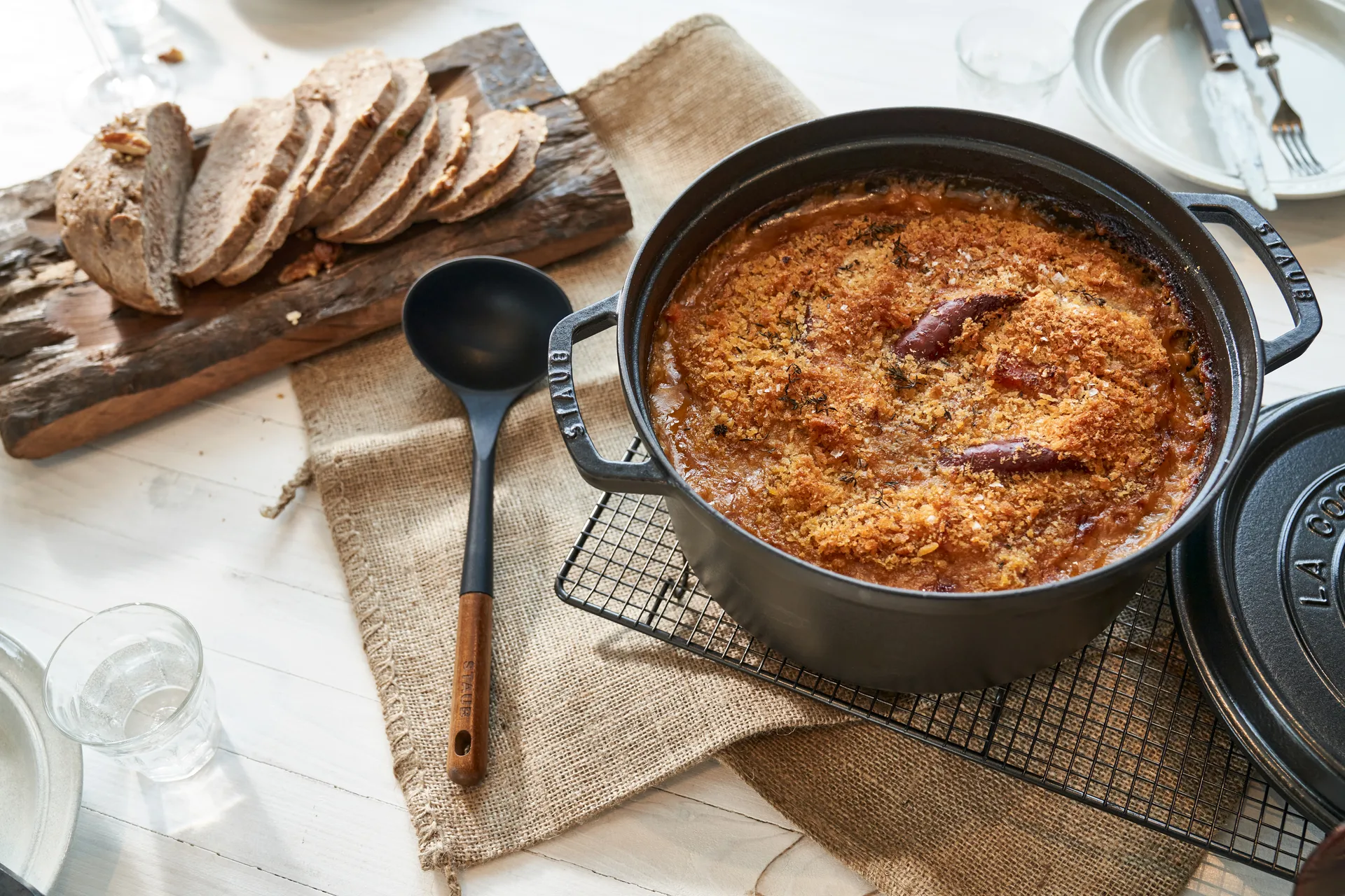 Casseruola rotonda in ghisa Staub La Cocotte 12,6 L, Nero STAUB