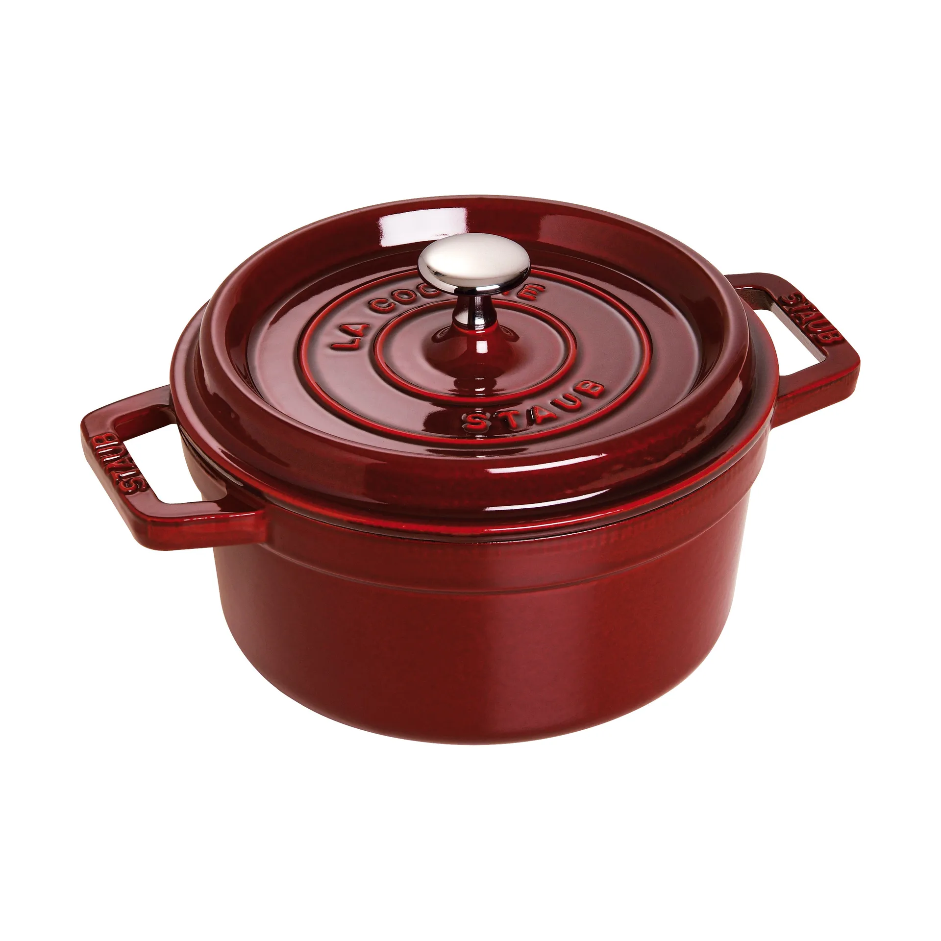 Casseruola rotonda in ghisa Staub La Cocotte 2,6 L, Grenadine rosso STAUB