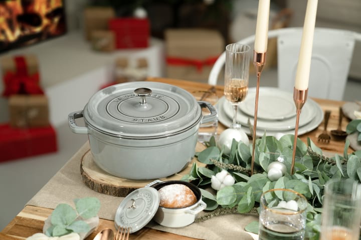 Casseruola rotonda in ghisa Staub La Cocotte 2,6 L, Grigio grafite STAUB