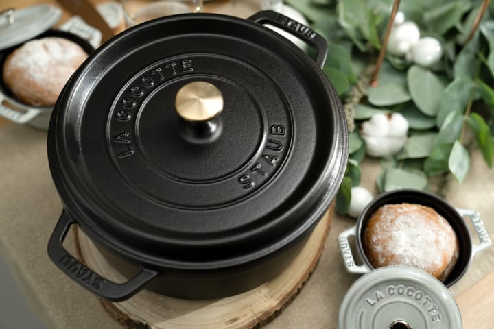 Casseruola rotonda in ghisa Staub La Cocotte 2,6 L, Nero STAUB