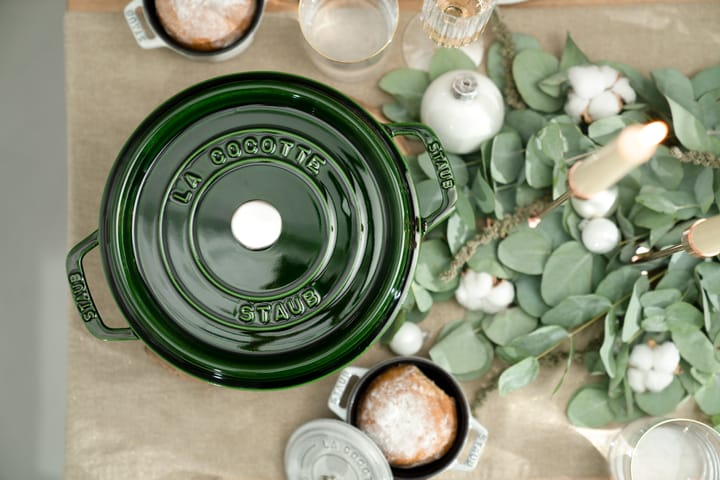 Casseruola rotonda in ghisa Staub La Cocotte 2,6 L, Verde basilico STAUB