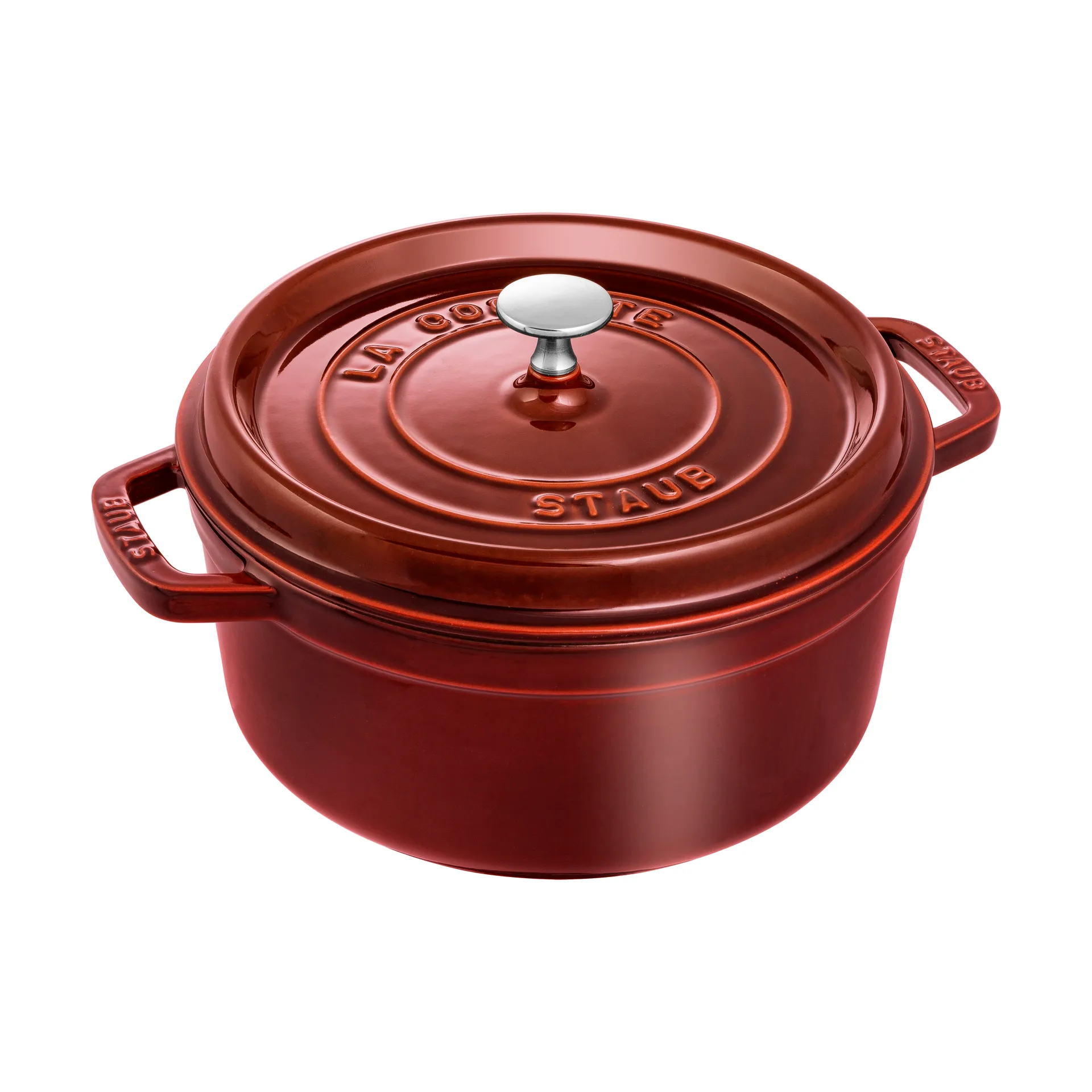 Casseruola rotonda in ghisa Staub La Cocotte 3,8 L, Grenadine rosso STAUB