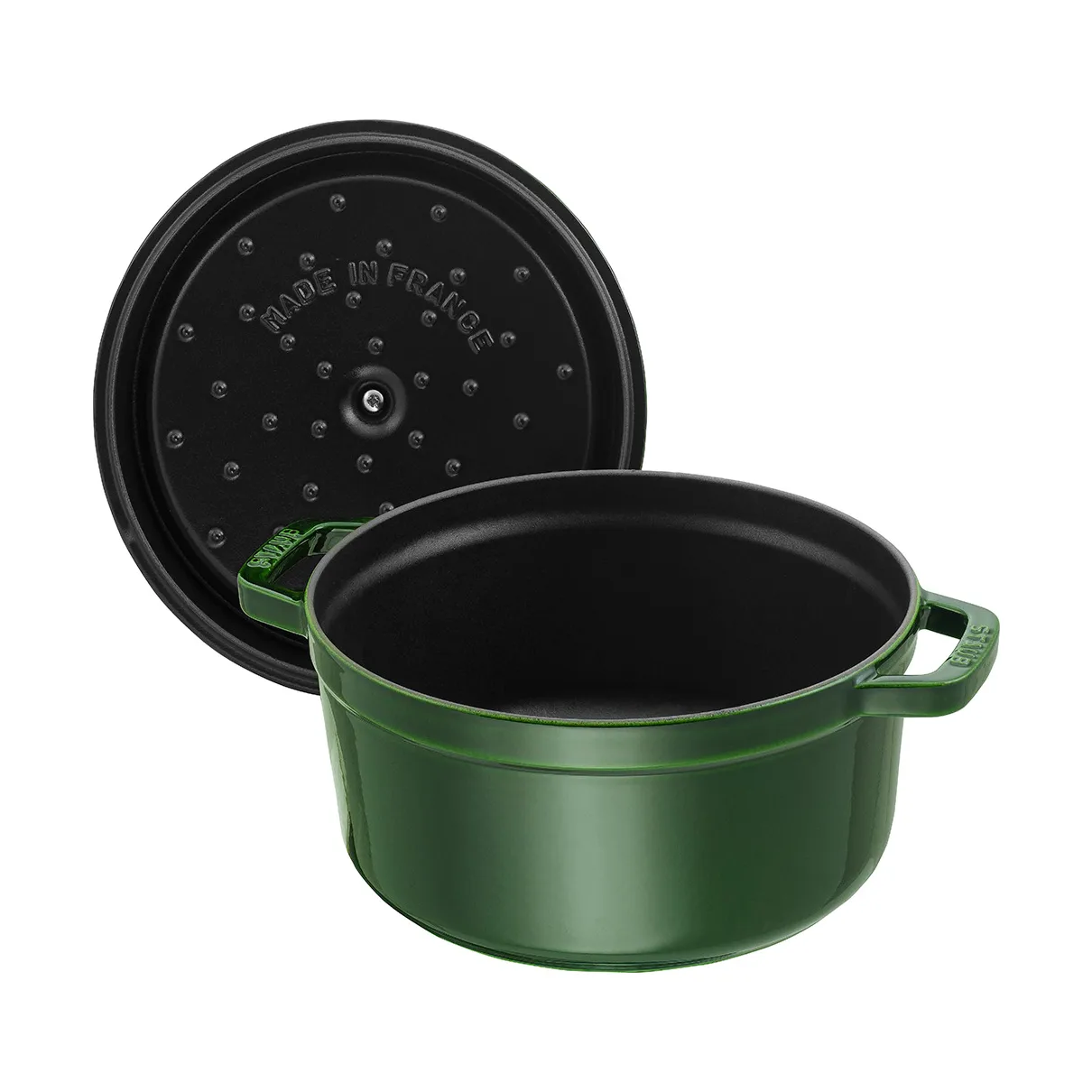 Casseruola rotonda in ghisa Staub La Cocotte 3,8 L, Verde basilico STAUB