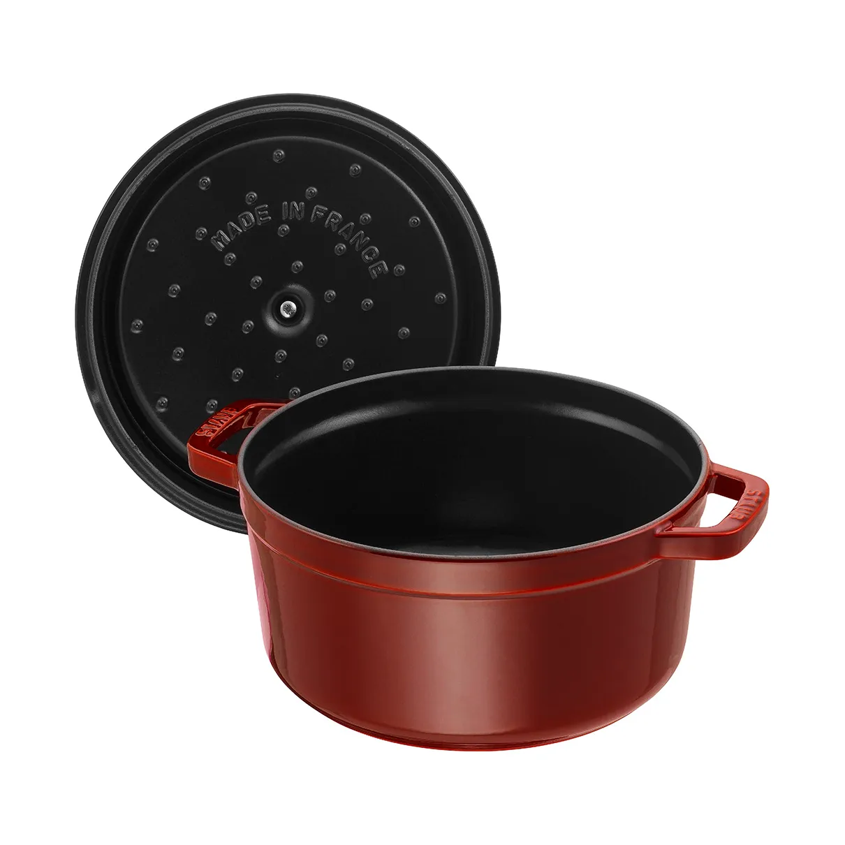 Casseruola rotonda in ghisa Staub La Cocotte 5,2 L, Grenadine rosso STAUB
