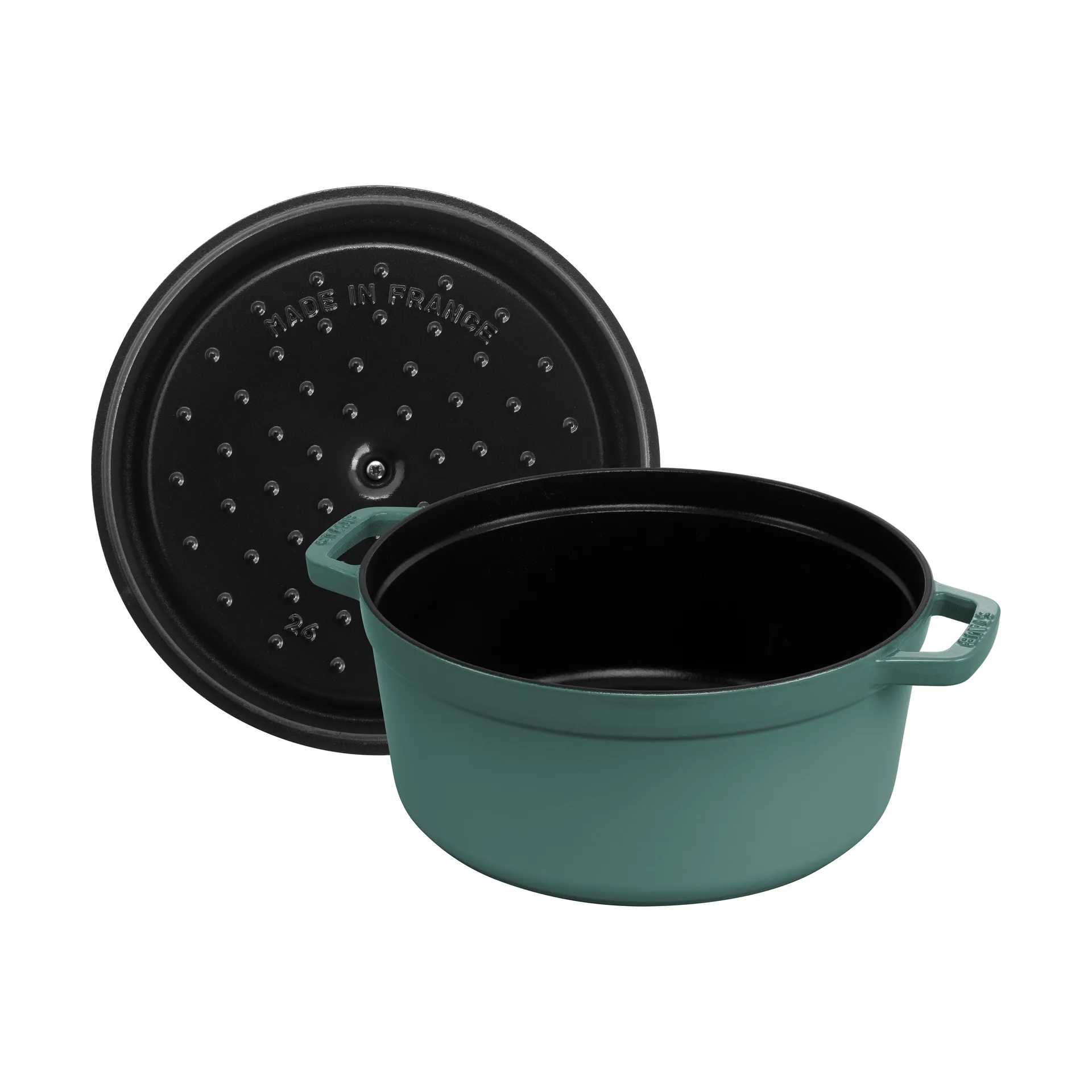 Casseruola rotonda in ghisa Staub La Cocotte 5,2 L, Legno di eucalipto STAUB