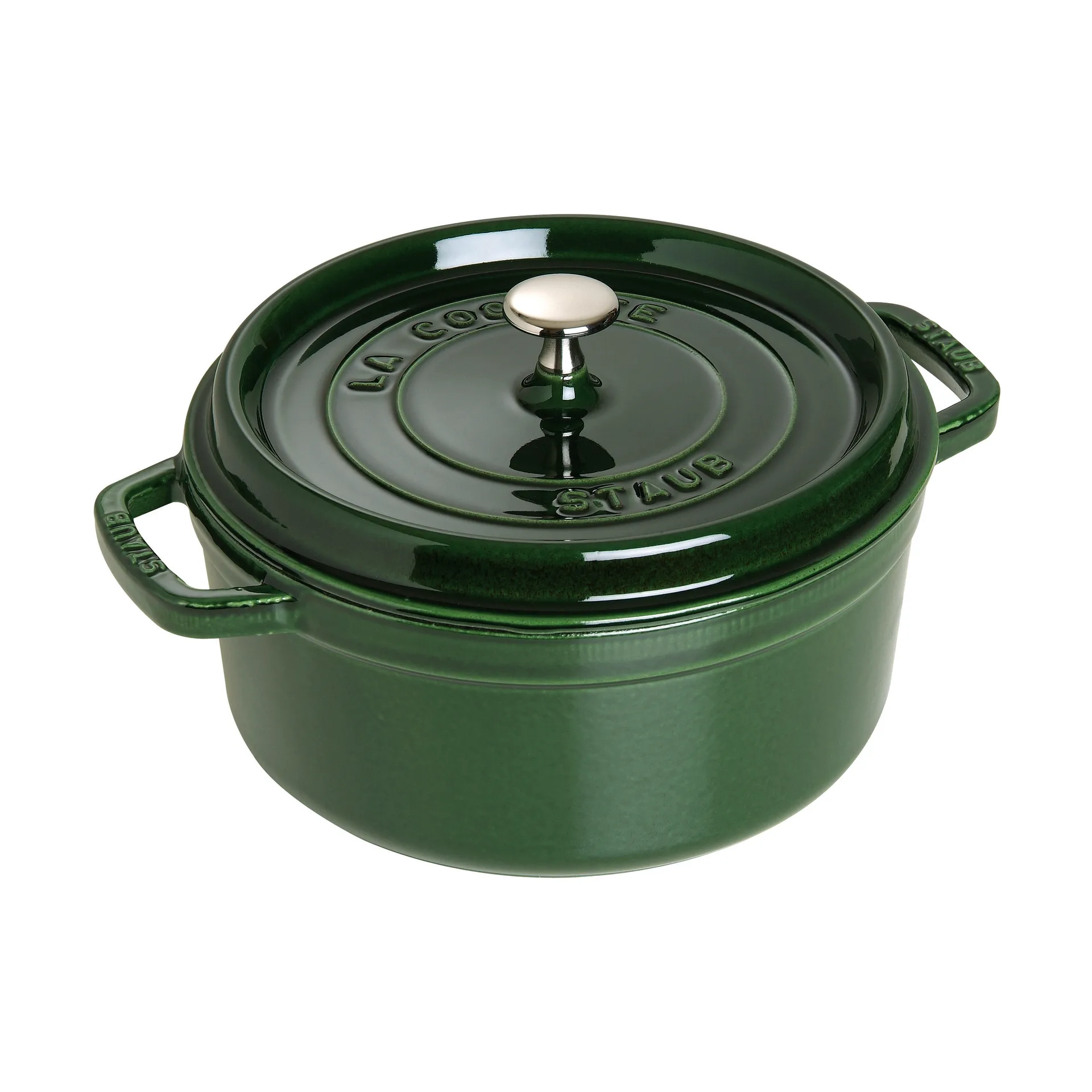 Casseruola rotonda in ghisa Staub La Cocotte 5,2 L, Verde basilico STAUB