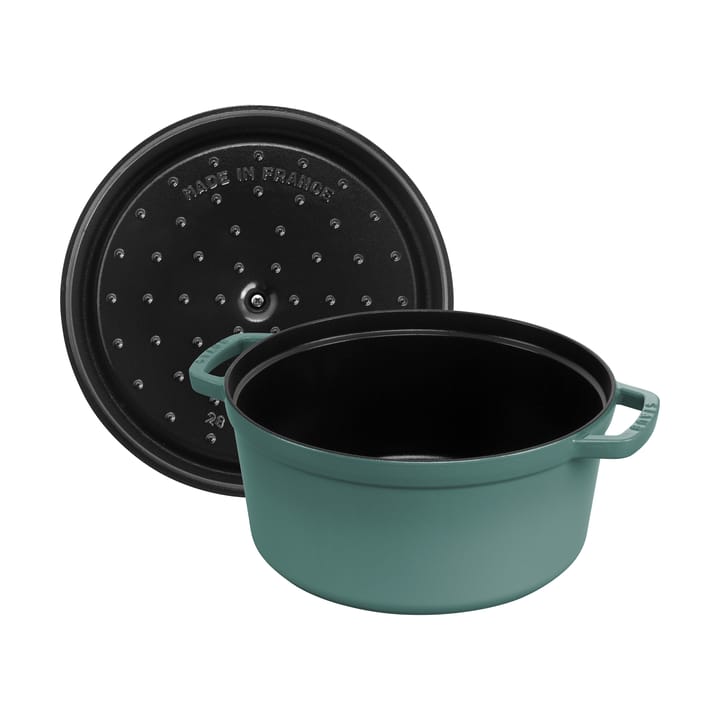 Casseruola rotonda in ghisa Staub La Cocotte 6,7 L, Legno di eucalipto STAUB
