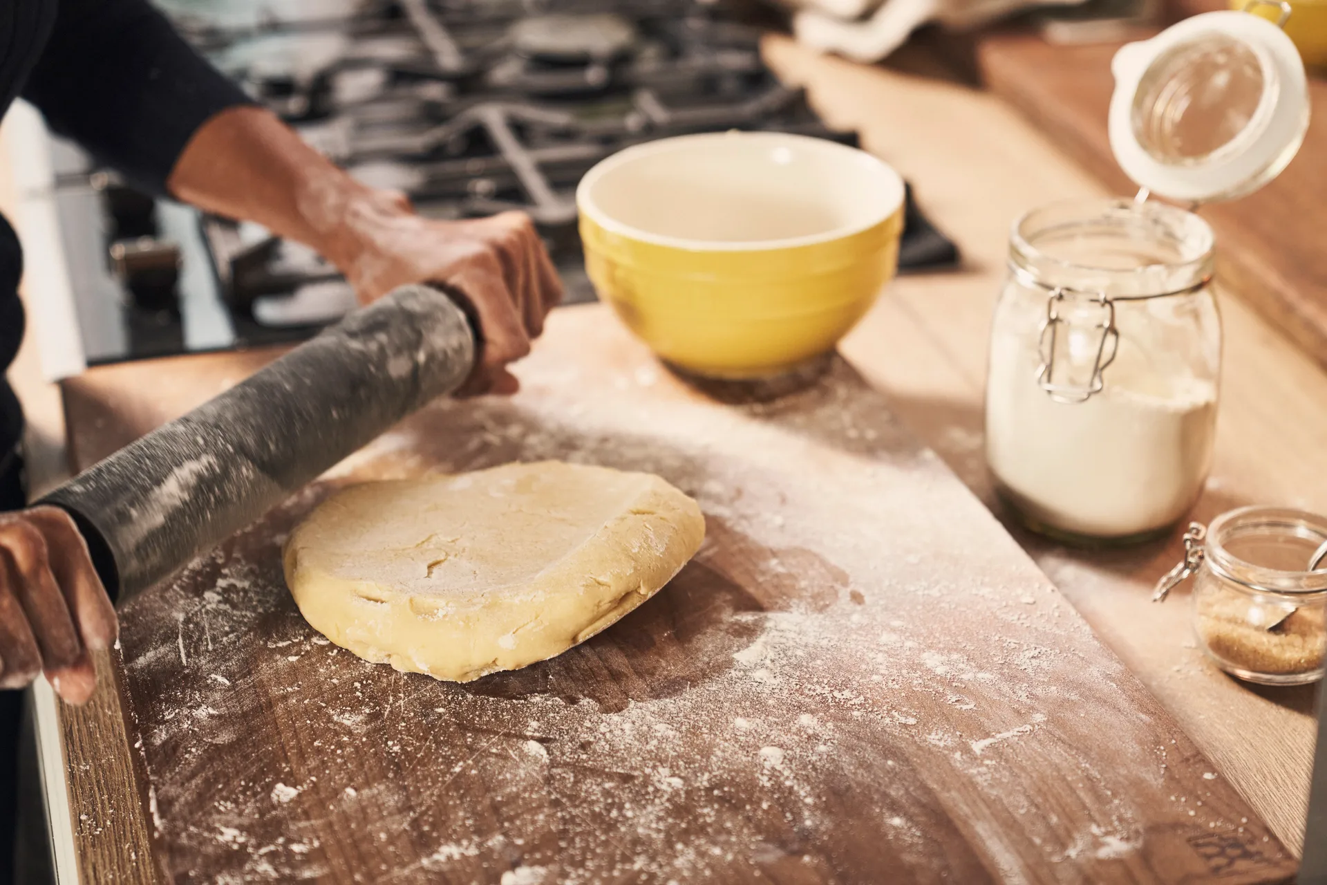 Mattarello in silicone L Staub, Nero-acacia STAUB