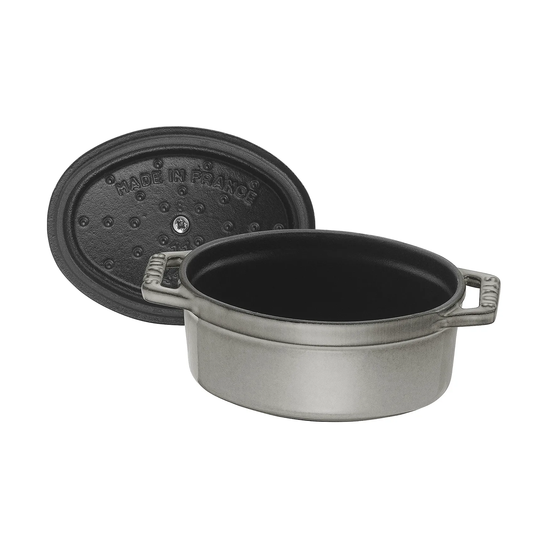 Minipentola ovale in ghisa Staub La Cocotte 0,25 L, Grigio grafite STAUB