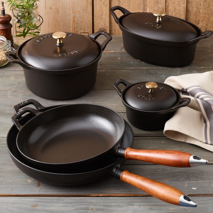 Padella con manico in legno Vintage Ø 24 cm, Nero STAUB