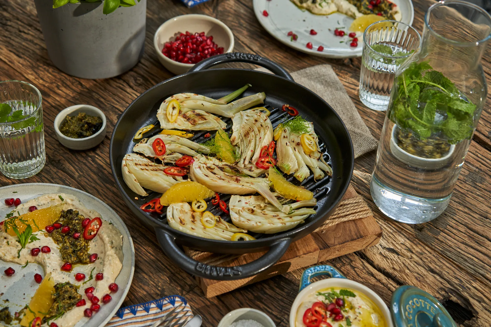 Padella grill rotonda in ghisa nera Staub Pure, Ø26 cm STAUB