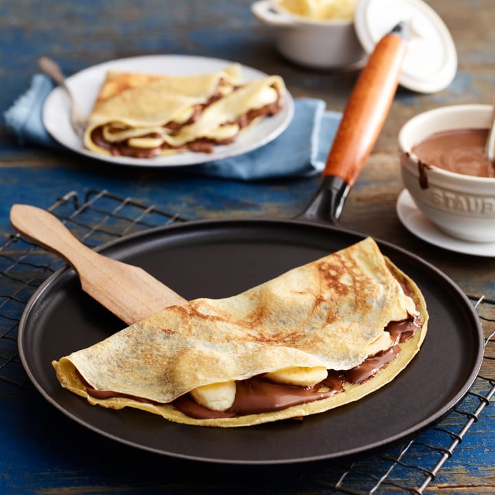 Padella per pancake con manico in legno Vintage Ø 28 cm, Nero STAUB